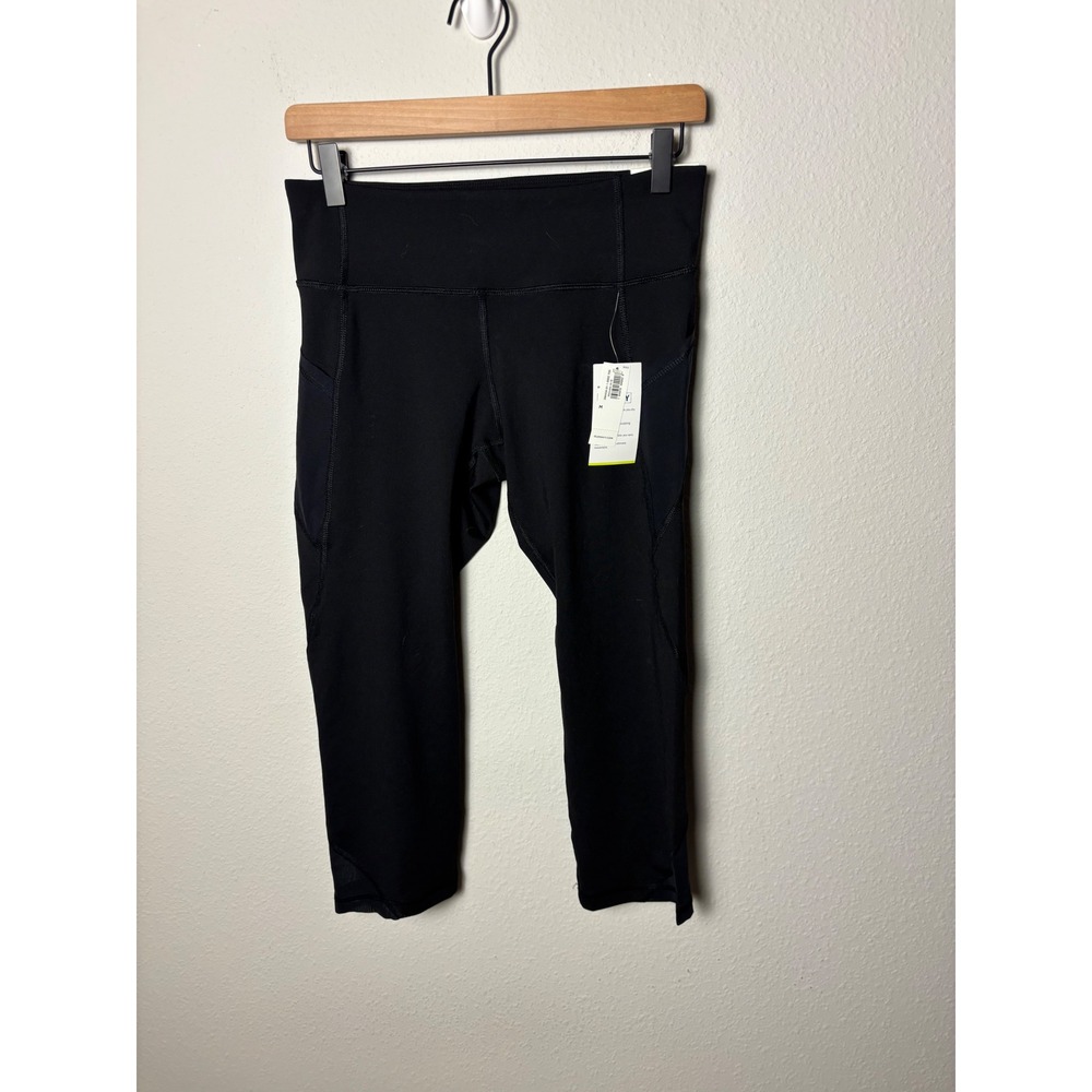 ☀️Old Navy Active Go-Dry Mid-Rise Compression Crop Leggings Black Medium 394434